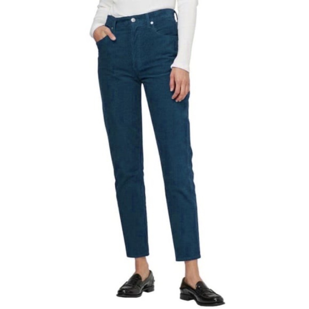 NWT Citizens of Humanity Jolene in Bluebird Straight Cord Corduroy Pants 27